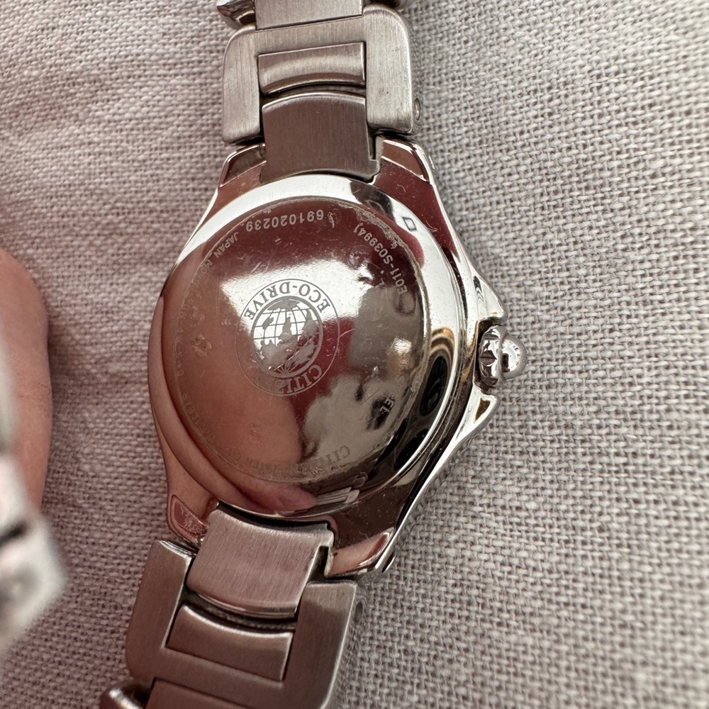 Citizen Eco Drive Silver and Pink Women's Watch - Picture 5 of 10